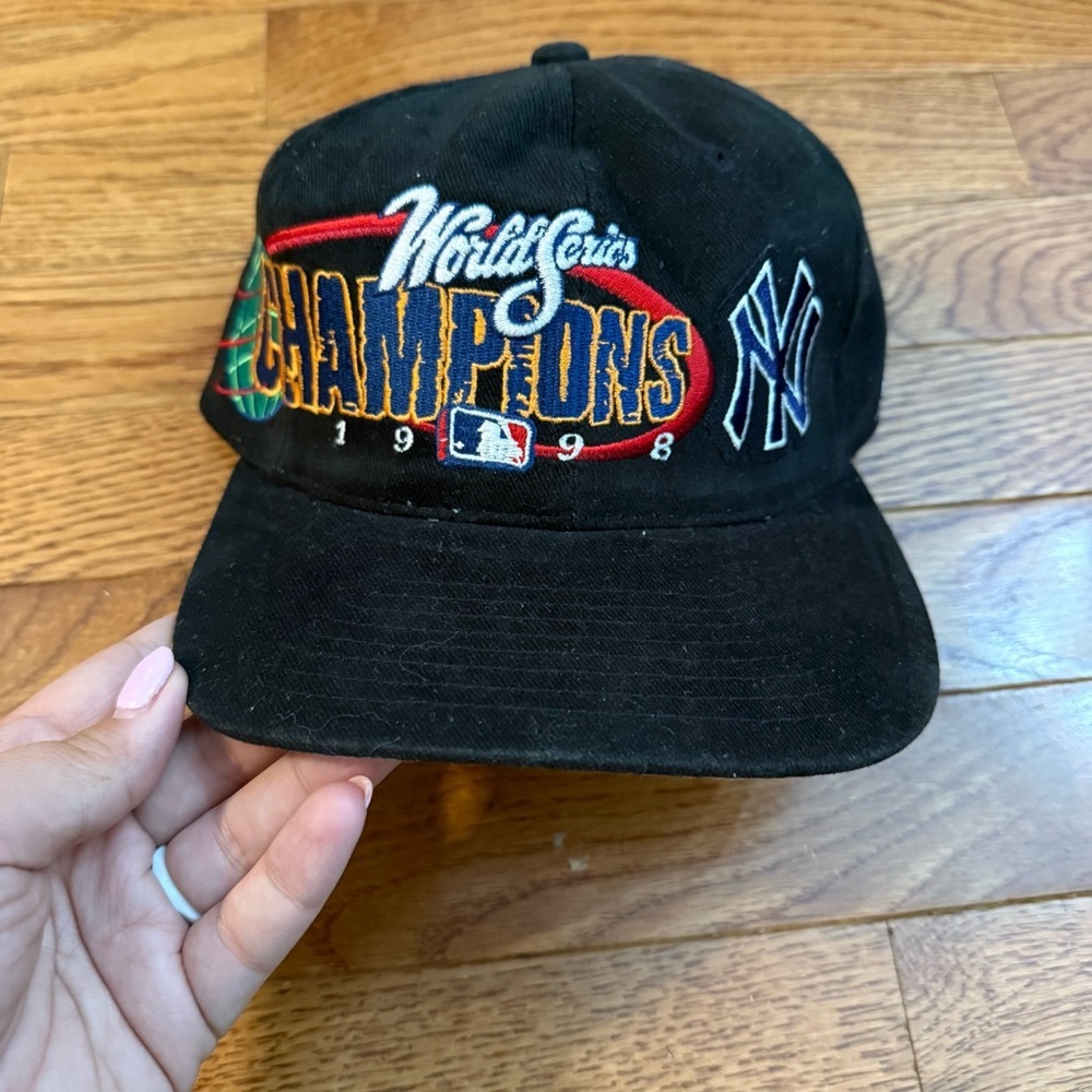 Vtg New York Yankees 1998 World Series Champions Hat Snapback New Era MLB
